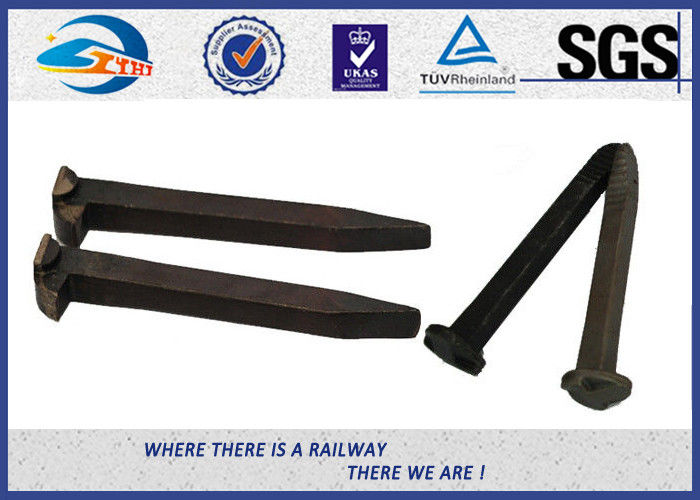 Q235 4.6 / 4.8 Grade Railroad Track Spikes With Plain Finished