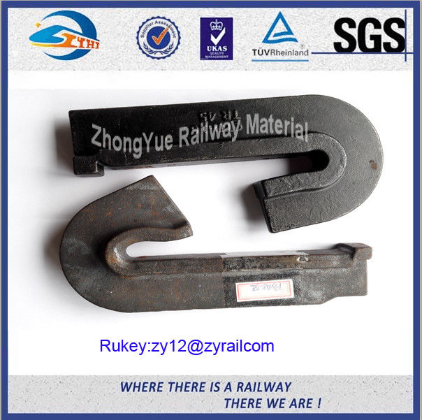 Low Carbon Steel Plain Railway Cast Iron Rail Shoulder For Elastic Clip