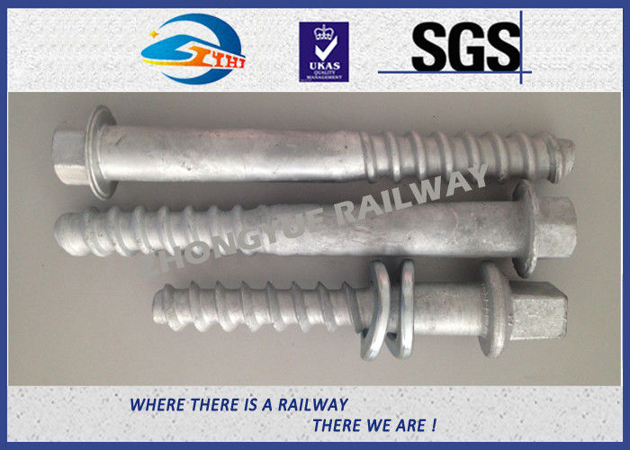 M24 X 214mm Railway Sleeper track spikes or screw spikes With HDG coatings